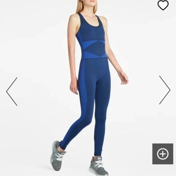 Tory Burch Sport Blue Seamless Unitard Jumpsuit - Picture 3 of 8